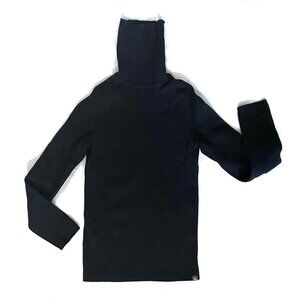 Eddie Bauer black ribbed knit turtleneck, petite small